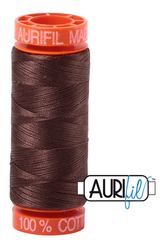 Aurifil Mako 50wt Cotton 200 m 220 yd. spool - 1285 Medium Bark
